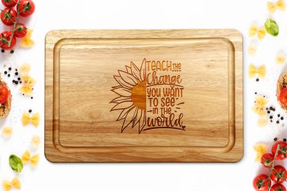 Teacher Gift Sunflower Chopping Board