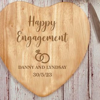 Personalised Engagement Heart Chopping Board