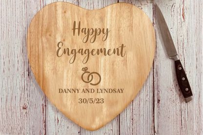 Personalised Engagement Heart Chopping Board