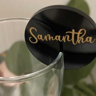 Circle Glass Topper Place Name