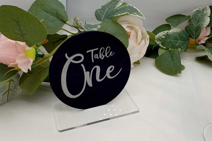 Circle Wedding Table Number