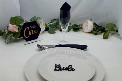 Hexagon wedding table number