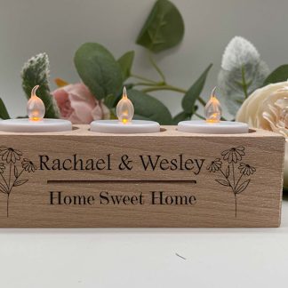 Personalised House Warming Tealight Holde