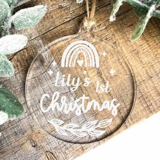 Personalised 1st Christmas decoration