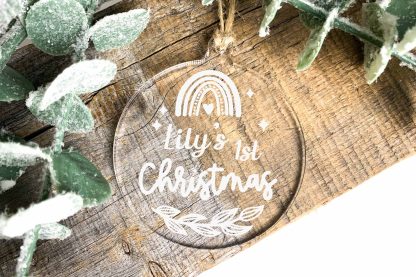 Personalised 1st Christmas decoration