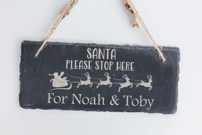 Personalised Santa Stop Here Sign - Image 2