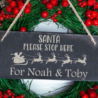 Personalised Santa Stop Here Sign