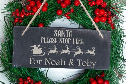 Personalised Santa Stop Here Sign