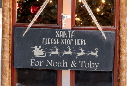 Personalised Santa Stop Here Sign - Image 3