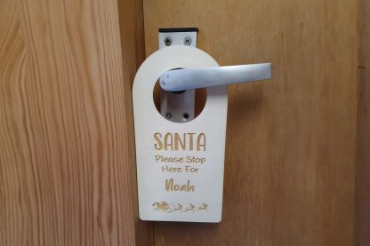 Personalised Santa Stop Here Door Hanger - Image 3