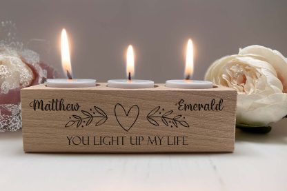 Personalised Valentine Tealight Holder - Image 2