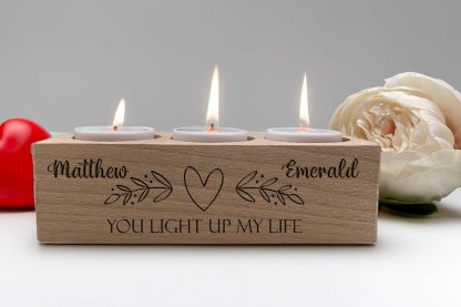 Personalised Valentine Tealight Holder - Image 3