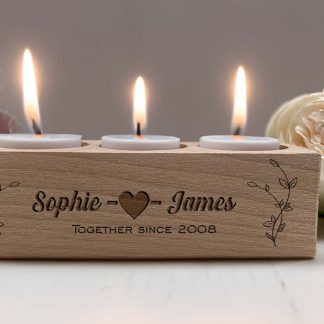 Personalised Valentine Tealight Holder