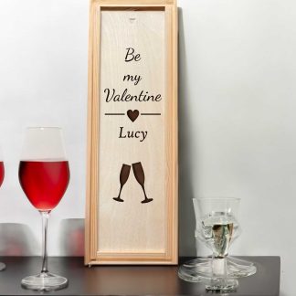 Personalised Valentine's wine box