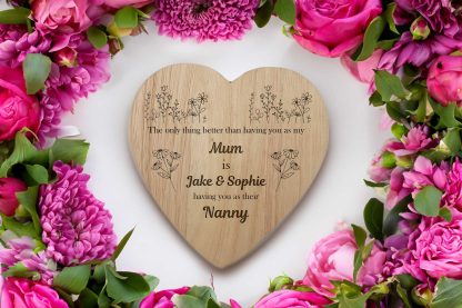 Personalised mothers day heart board