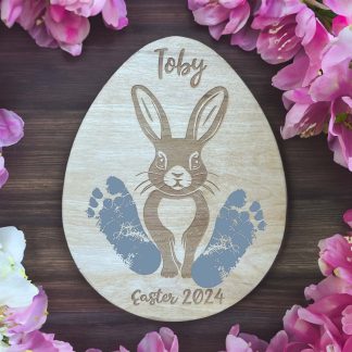 Personalised Easter Footprint Plaque