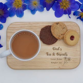 Personalised Father's Day Tea & Biscuit Board.