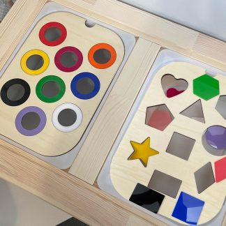 Coloured Shape Sorting Table Insert