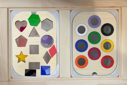 Coloured Shape Sorting Table Insert