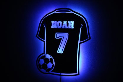 Football mirror wall light blue