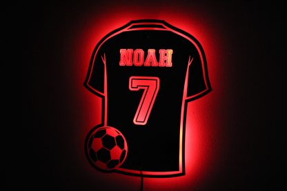 Football mirror wall light red