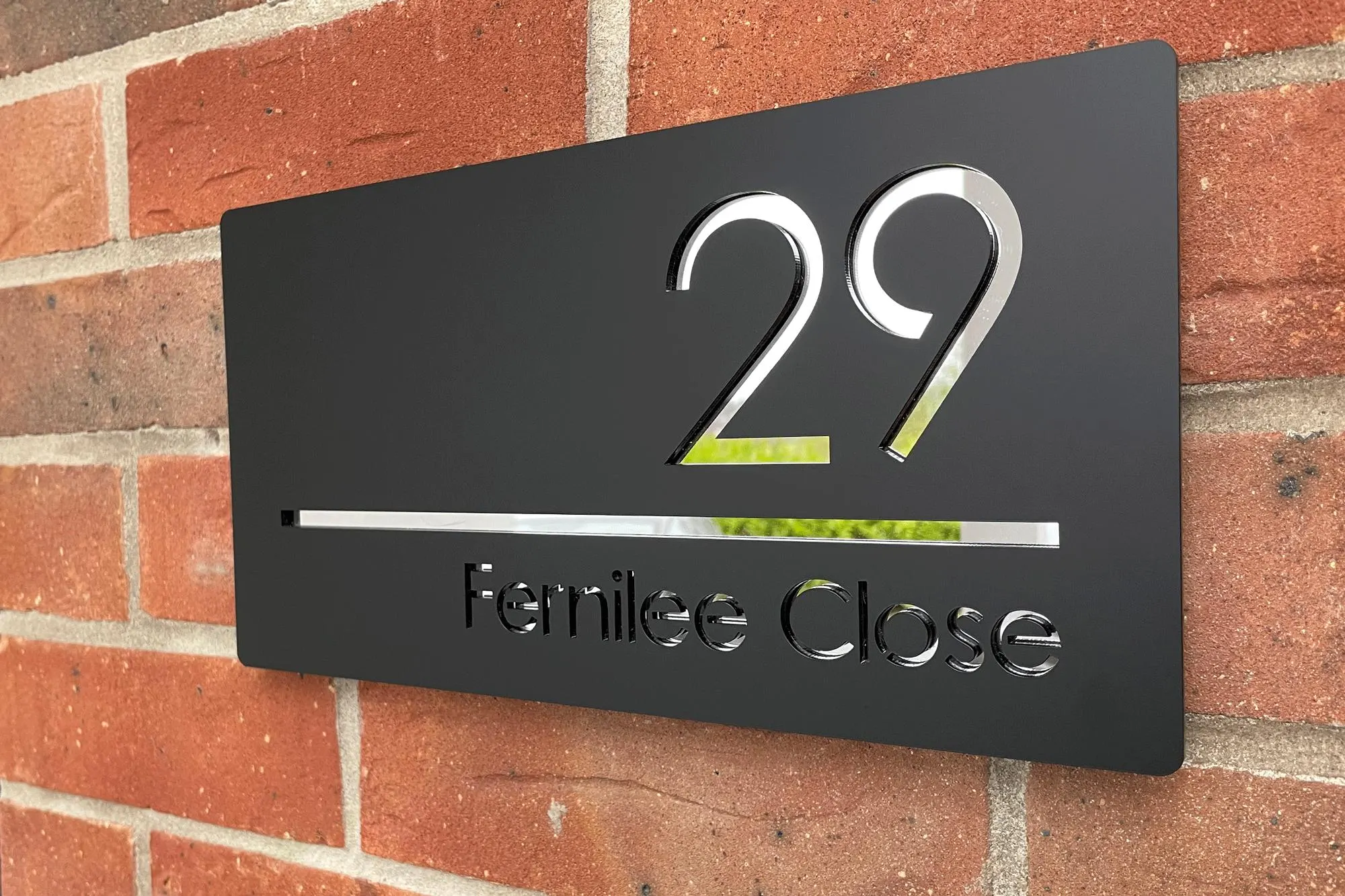 Modern House Number Sign