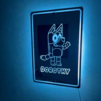 Personalised Bluey-Inspired LED Wall Light